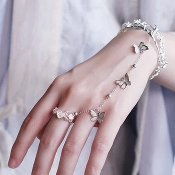Star Butterfly Slave Armbånd Hånd Tilbehør Til Kvinder Mode Tilsluttet Finger Armbånd På Hånden Kvindelige Ring Boho Smykker