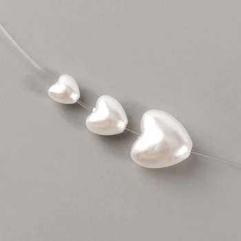 Star Elsker Heart Perler Efterligning Hvide Perler i Barok Akryl Perler til smykkefremstilling Løs Spacer Perler DIY-Halskæde-Armbånd