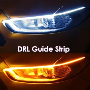 Start af scanning bil LED daglige lys eksterne ultra tynd lysleder-bar dual farve streamer LED-blinklys kørsel lys