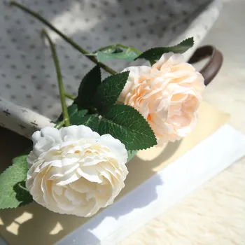 Steg Blomst Kunstige Falske Phantom Roser Blomst Brudebuket Bryllupsfest Home Decor Brud Holde Blomster Falske Rose