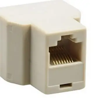 Stik 1 Til 2 Måder RJ45 Ethernet LAN-Netværk Splitter Dobbelt Adapter Havne Kobler Stikket Extender Adapter Plug Adapter