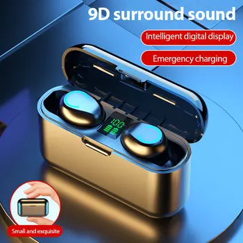Stilfuld F9-13B TWS Touch Bluetooth-Hovedtelefoner Trådløse 9D Stereo Sport Vandtætte Ørepropper støjreducerende Headset Med Mikrofon