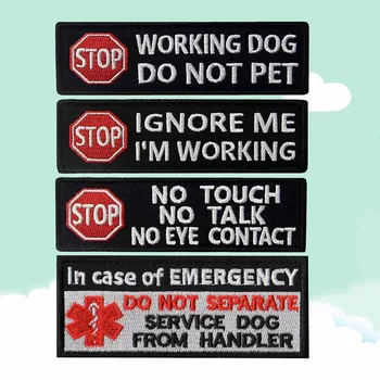Stoppe med at Arbejde, Dog Ikke, at Pet Ikke Røre Patches Til HUND Sele Vest Pet Hund I Træning sikkerhedsrettelse Terapi Hund