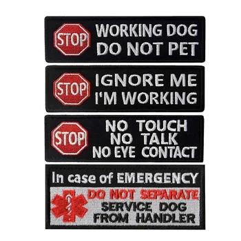 Stoppe med at Arbejde, Dog Ikke, at Pet Ikke Røre Patches Til HUND Sele Vest Pet Hund I Træning sikkerhedsrettelse Terapi Hund