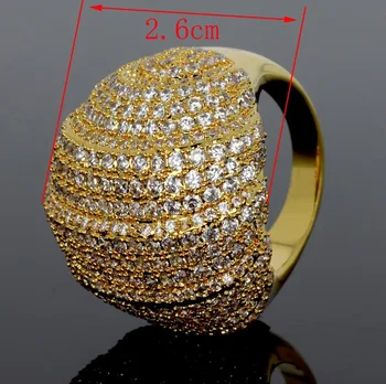 Store Ringe Cubic zircon Ring Holiday salg kobber ring mode smykker Gratis forsendelse i Fuld størrelse 6, 7, 8, 9