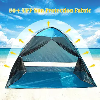 Strand Camping Telt Hurtig Automatiske Pop-Up UV-Beskyttelse Solen, Læ Anti myg Telt Til Udendørs Sammenklappelig Telt Fiskeri Telt