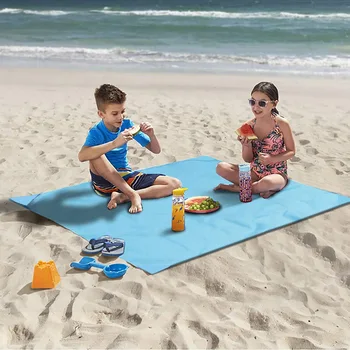 Strand Mat Sand Gratis Strand Håndklæde Bærbare Blue beach Håndklæder Anti-slip Sand Måtter, Polyester Udendørs Håndklæde til Stranden, Udendørs