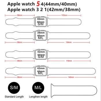 Strop til apple ur band 44mm 40mm correas iwatch 38/42mm bælte silikone urrem armbånd apple-ur serie 6 5 4 3 2 SE