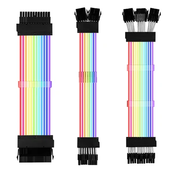 Strømforsyning forlængerkabel A-RGB 24Pin ATX PCIe Dual GPU Triple 8-Pin 6 2Pin Harddisk Kabel-Connecter Støtte