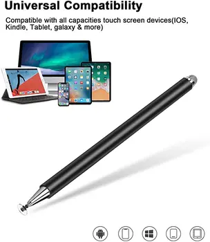 Stylus Pen Til Smartphones, 2 i 1 Touch Pen til Samsung Xiaomi Tablet-Skærm Pen Tynd Tegning Blyant Tyk Pen Kapacitet