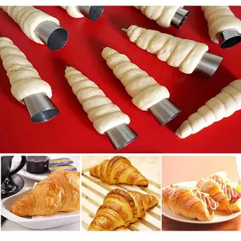 Stål Croissant Forme Dekorere Kager Pandekage-Kage, Wienerbrød Ruller Af Fløde Bagning C3K7