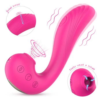 Sugende Vibrator Sex Legetøj Til Kvinder Nipple Sucker Vibrator Kvindelige Klitoris Stimulator Slikning Tungen For Voksne Sex Legetøj Sex Shop