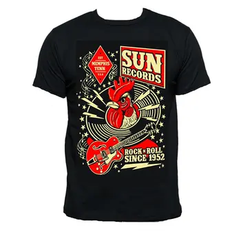 Sun Records Stabil Rockabilly Hop Herre T-Shirt T-Shirt, Toppe Sommer Cool Sjove T-Shirt Top Tees Tilpasset Ethvert Logo Størrelse Plus Størrelse
