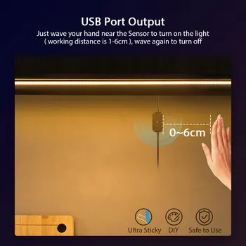 Suntech,5V USB Led Strip Med Sensor, LED Strip Hånd Feje Vinke Sensor Lys Diode-Lys For TV ' ets Baggrundsbelysning, Køkken,garderobe