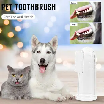 Super Blød Pet Finger Tandbørste Teddy Dog Børste Dårlig Ånde, Tandsten Tænder Pleje Af Hund, Kat Rengøring Silicagel Pet Supplies Pleje