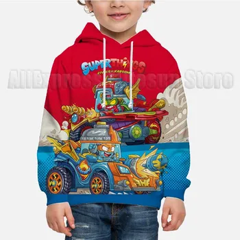 Super Zings Serie 7 3D-Print Hættetrøjer til Børn Toddler Foråret Børn Superzings Sweatshirts Drenge Piger Anime Tegnefilm Pullovere