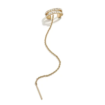 Særlige Kæde Kvast Crystal Øreringe Kæde Earcuffs Unikke Elegante øreklips Vintage Øreringe Girl ' s Cuff Ørering