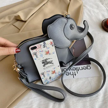 Søde Elefant Design Kvinder skuldertaske Dejlige Dyr Formet Crossbody Tasker til Kvinder 2021 Mærker Sjove Pung til Piger Håndtaske