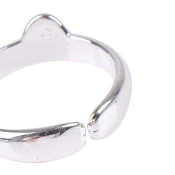 Søde Farve Kat Øre Finger Ring Åbent Design, Mode Smykker Ring For Kvinder Barnet Gaver Justerbar Ring Wholesal 3 Farver