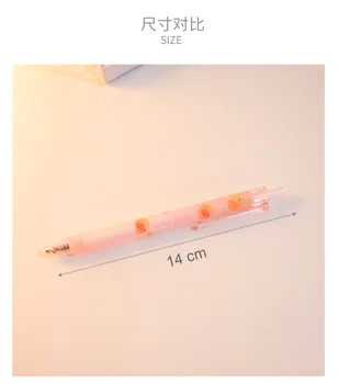 Søde Fersken Tryk Gel Pen koreanske Papirvarer Kawaii Gel Blæk Rollerball Penne 0,5 mm Sort Gel Blæk Penne Skolens Kontor Levering
