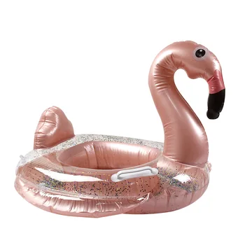 Søde Tegneserie Oppustelige Baby sequined Flamingo Unicorn Float Svømning Ring Oppustelige Pool Float barnestol Vand Legetøj