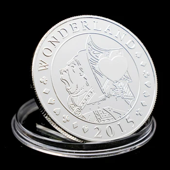 Sølv Forgyldt 150 års Jubilæum 10 Alice i Eventyrland VANUATU Erindringsmønter Samleobjekter Mønt Indsamling, Gaver Udfordring