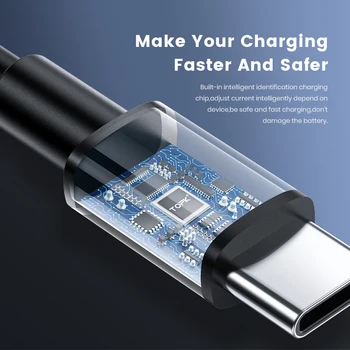 TOPK AN02 3A Micro USB Type C-Kabel Oplader Opladning Ledningen TPE Hurtig Oplader-Kabel USB-C for Xiaomi redmi note 10 9 8 pro