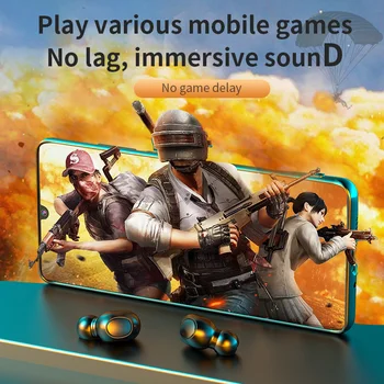 TWS Trådløse Bluetooth-5.0 Øretelefon til Xiaomi Airdots HonorSports Headset 9D Stereo Øretelefoner, Hovedtelefoner for Huawei forLenovoVivo