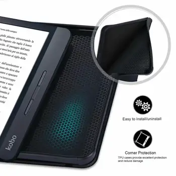 Tablet etui Til Kobo Libra H2O 7 Tommer E-bog-2019 Transformer Flip Stå Dække Magnetiske PU Læder taske Til Kobo Libra H2O