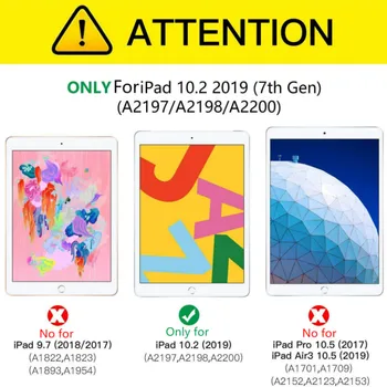 Tablet etui til Ipad 7th 8th Generation 2019 360 Graders Roterende Smart Beskyttende Stå for A2200 A2198 A2232 A2197 Coque Funda