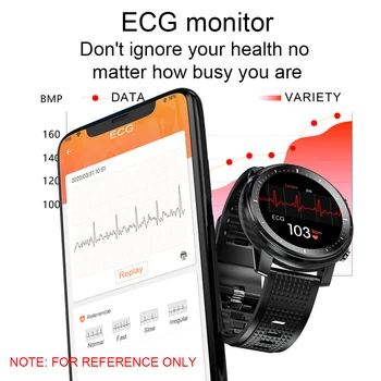 TagoBee Smart Ur Mænd L15 Fuld Touch 1.3-tommer Sports Ur 360mAh IP68 Vandtæt EKG-PPG ' Smartwatch til IOS Android