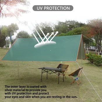 Tarp Telt Ultralette Solsejl Krisecentre Skygge Sejle Parasol Garden Canopy Telt Udendørs Camping Tarp Turist Pergolaer til Haven