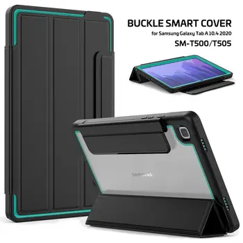 Taske Til Samsung Tab A710.4 T500 T505 2020 TPU Akryl Back Cover med Stand Auto Sleep Smart Tablet Cover