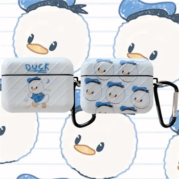 Tegnefilm Søde doodle Donald Duck Airpods Pro Beskyttende Hylster Apple 1/2/3 Headset Sæt Gave Tilbehør