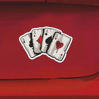 Tegnefilm med at Spille Kort med En Decal PVC Motorcykel Bil Mærkat Kreative Mærkat