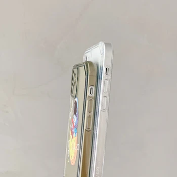 Telefon-etui Til iPhone 12 Mini-11 Pro X XR XS Max 7 8 Plus SE 2 Mode Tegnefilm Astronaut Candy Farve fotoramme Soft TPU Tilfælde