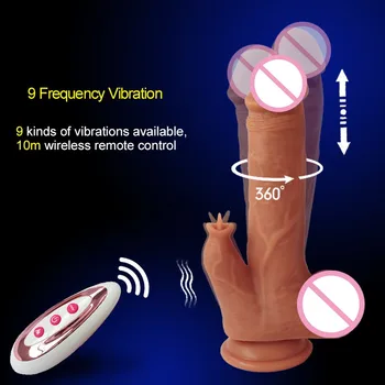 Teleskopisk Dildo Sex Maskine Kvindelige Onanister Vibrator til Kvinder, Sexlegetøj Stor Varme Vibrator Klitoris Stimulator Pille Legetøj
