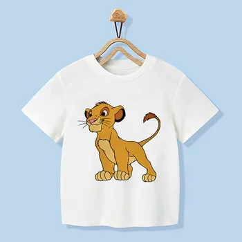 The Lion King Kids T-shirt Baby Sommer Hvid Tshirt Drenge Og Piger Toppe, Korte Ærmer Kawaii Tøj Børn Casual t-Shirts,YKP120