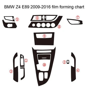 Til BMW Z4 E89 2009-2016 Selvklæbende Bil Klistermærker Carbon Fiber Vinyl Bil stickers og Klistermærker Bil Styling Tilbehør
