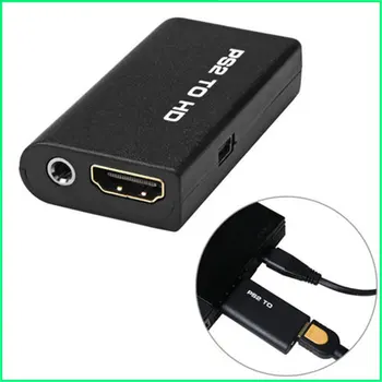 Til PS2 Til HDMI-kompatibel 480i/480p/576i Audio Video Converter-Adapter 3,5 mm Audio Output Understøtter Til PS2 visningstilstande