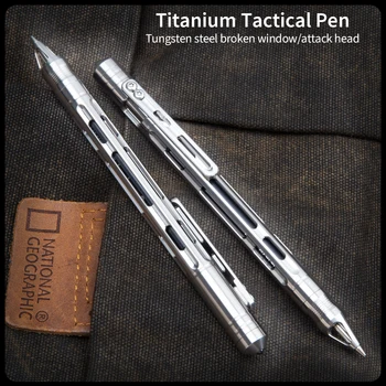 Titanium legering taktiske pen brudt vinduet taktisk akut selvforsvar pen multi-funktion taktiske blyant selvredning artifac