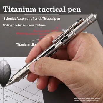 Titanium legering taktiske pen brudt vinduet taktisk akut selvforsvar pen multi-funktion taktiske blyant selvredning artifac