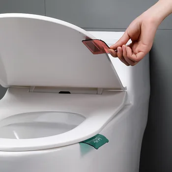 Toilet Sæde Holder Løften Sanitære Closestool betrækket Løft Håndtaget Toilet sædebetræk Løfter Badeværelse Home Cleaning Tool hogar