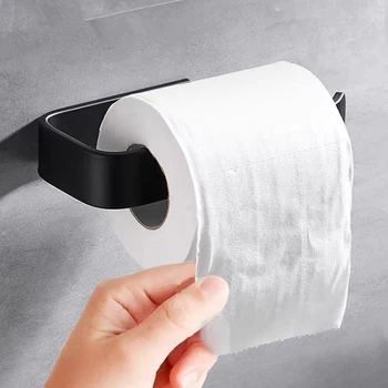 Toiletpapirholder Håndklæde Punch-gratis Selvklæbende vægmonteret Holder Stand Krog