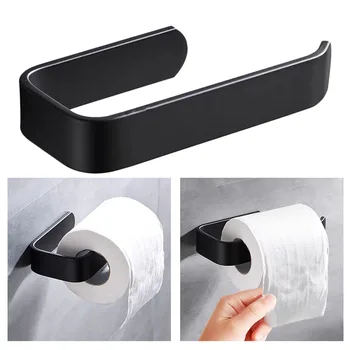 Toiletpapirholder Håndklæde Punch-gratis Selvklæbende vægmonteret Holder Stand Krog