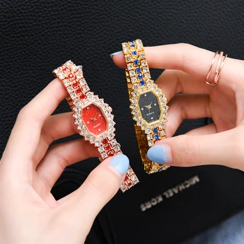 Top Mærke Rhinestone Kvinders Armbånd Ure Mænds Mekanisk Armbåndsur Luksus Mode Kvarts Ur 4 Farver