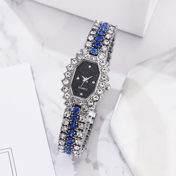 Top Mærke Rhinestone Kvinders Armbånd Ure Mænds Mekanisk Armbåndsur Luksus Mode Kvarts Ur 4 Farver