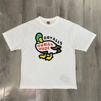Top Version Duck Mønster menneskeskabte T-shirt Mænd Kvinder 1:1 T-shirts Med Tag Tee tøj overdimensioneret