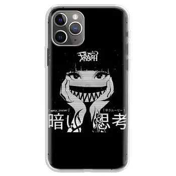 Trist Japansk Anime Æstetiske Phone Case For iPhone 12 11 Pro 7 6 X 8 6S Plus X XS MAX + XR 5 6G 7G SE Mini Cover Coque Shell Ca