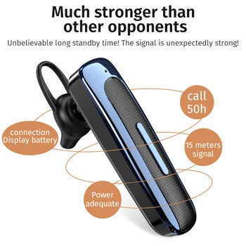 Trådløs Håndfri Bluetooth Headset-Forretning Headset Lang batterilevetid støjreducerende Business Bluetooth-Hovedtelefon Med Mikrofon